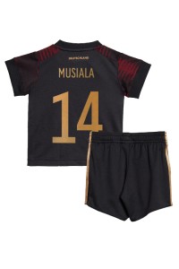 Duitsland Jamal Musiala #14 Babytruitje Uit tenue Kind WK 2022 Korte Mouw (+ Korte broeken)